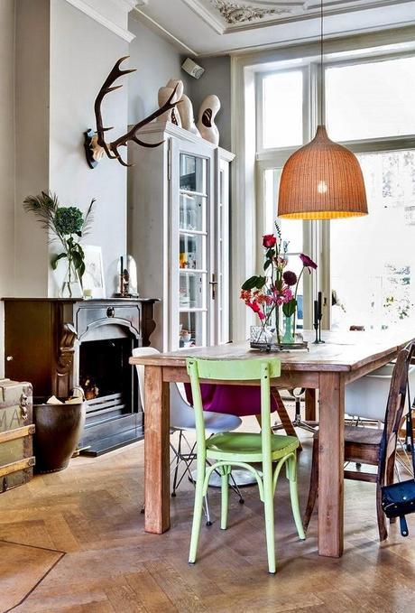 Casa #ecléctica con muuuuucho color!