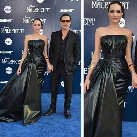 Stunning #AngelinaJolie dressed by Atelier #Versace with #BradPitt at the Maleficent (Malafica ) Premiere in LA #instafashion #aloastyle #instamoda #design #fashionblogs #blogsmoda #lifedtyle #lifestyleblogs