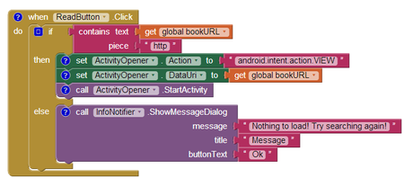 Leer datos JSON desde App Inventor Inicie un navegador web