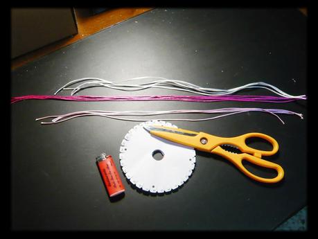 Pulsera espiral con disco Kumihimo