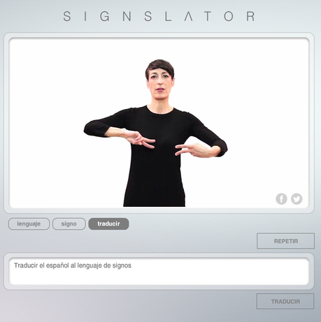 Signslator. Primer traductor de español a lenguaje de signos