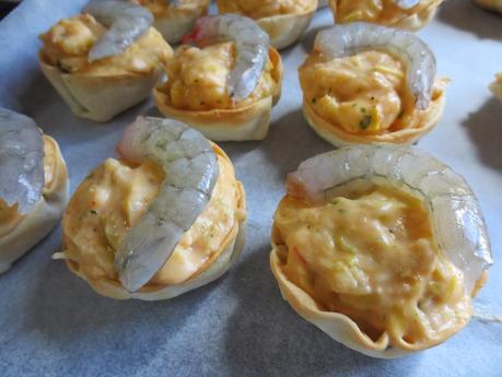 Pastelitos de gambas o langostinos