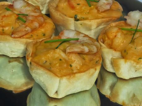 Pastelitos de gambas o langostinos