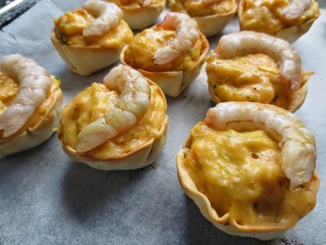 Pastelitos de gambas o langostinos