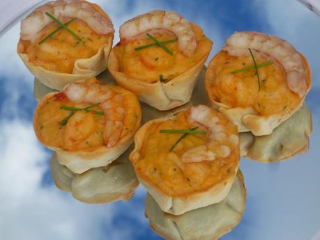 Pastelitos de gambas o langostinos