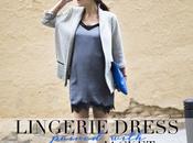 lingerie dress paired with jacket