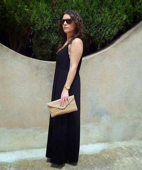 Maxi-vestido negro