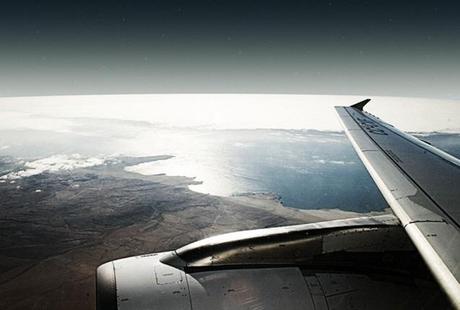 lago desde la vista de un avión