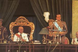 El dictador Francisco Franco nombró a Juan Carlos como su sucesor en 1969