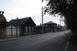 Casas de madera típicas en Siberia