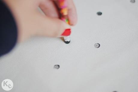 DIY. Polka dots cushion DIY. Polka dots cushion