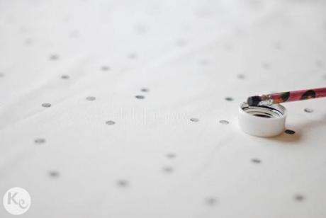 DIY. Polka dots cushion DIY. Polka dots cushion