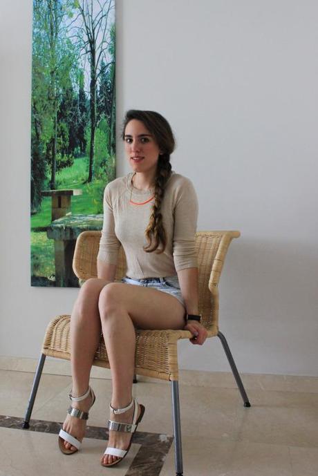 Denim shorts and DW watch denim shorts outfit ideas