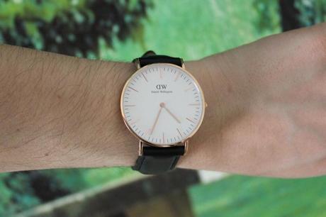 Denim shorts and DW watch daniel wellington watch