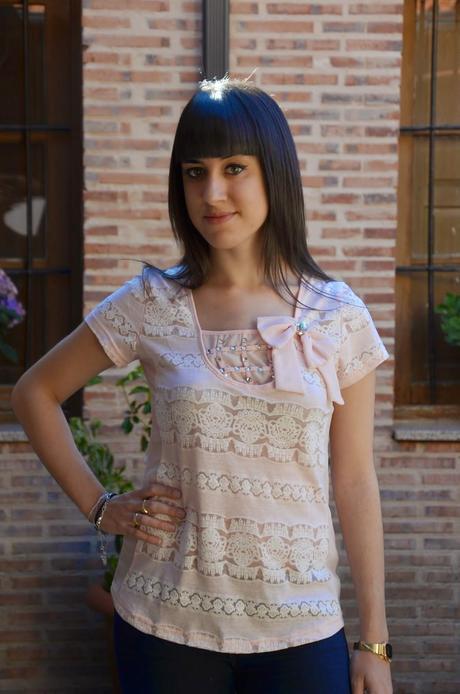Maraya Moda: Camiseta nude con lazo!!! Maraya Moda: Camiseta nude con lazo!!!