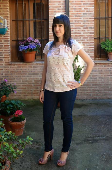 Maraya Moda: Camiseta nude con lazo!!! Maraya Moda: Camiseta nude con lazo!!!