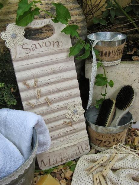 Tablas de lavar decoradas