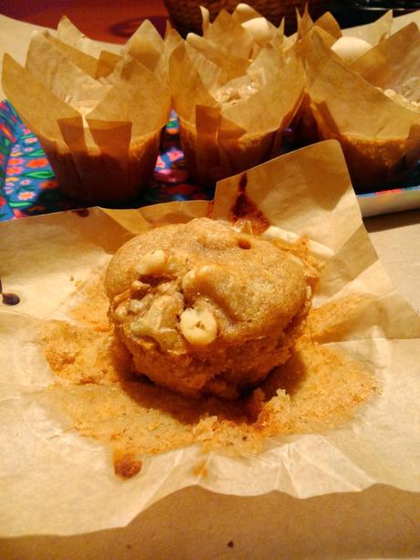 Muffins veganos de naranja y nueces