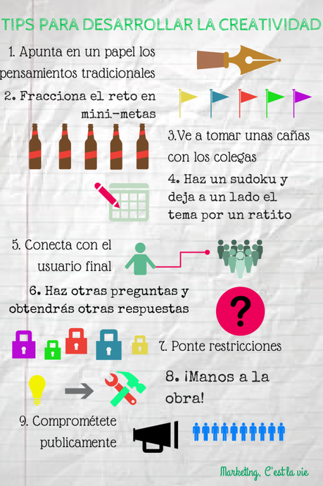 #Infografía: Tips para desarrollar la creatividad