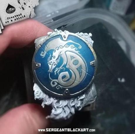 Sergeant Blackart:Tutorial – Freehand on a shield (Rusto)