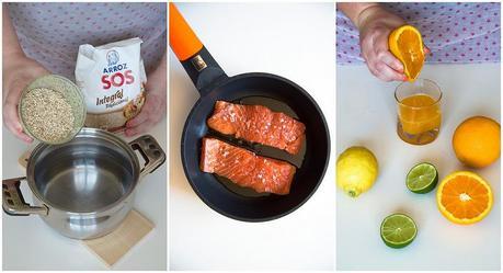 salmon con salsa de citricos