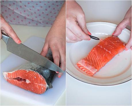 salmón con salsa de cítricos