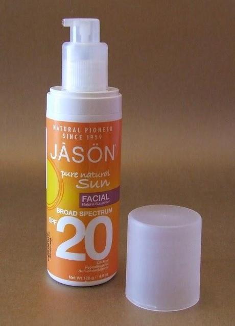 El Protector Solar Facial “Pure Natural Sun SPF20” para pieles sensibles de JASON