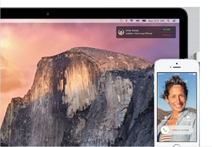 OSX Yosemite Llamada telefónica en el iMac a través del iPhone