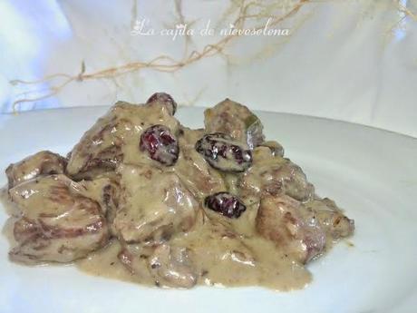 Capriolo con salsa di mirtilli