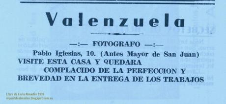 Comentarios al librillo de Feria de Almadén año 1936