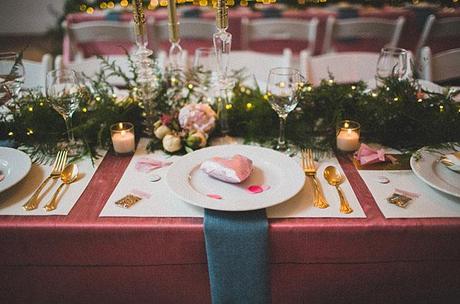 Una boda en tonos rosas y dorados