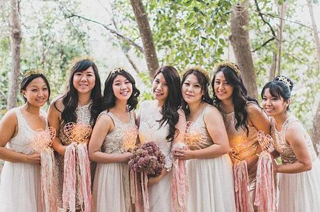 Una boda en tonos rosas y dorados