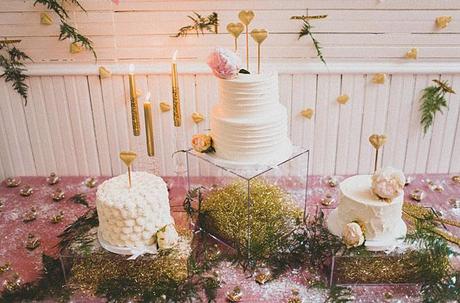 Una boda en tonos rosas y dorados