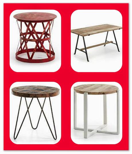 UN SINFÍN DE MESAS NUEVAS EN COOL DESIGN INTERIORISMO...RETRO,INDUSTRIALES...MARAVILLOSAS!!!