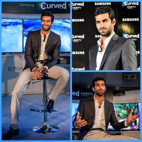 Rubén Cortada, guapo y a la última con el nuevo Samsung Curvo UHD