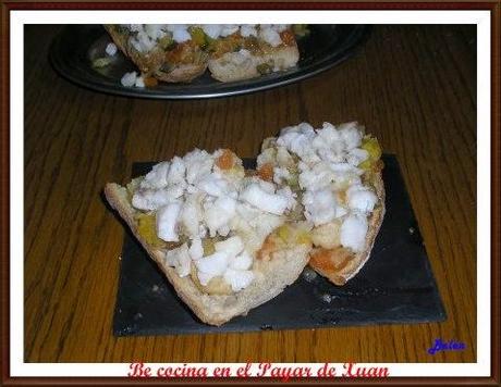 Tostas de bacalao