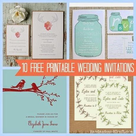 Invitaciones imprimibles para bodas