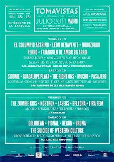 Cartel completo del Festival Tomavistas 2014