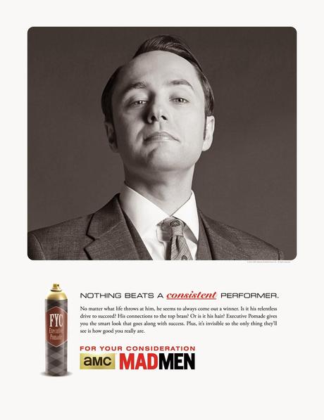 Estilo y carisma en los carteles promocionales de 'Mad Men' para los Emmy