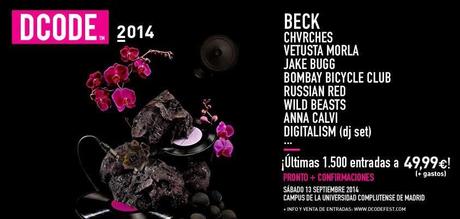 Beck, Chvrches y Wild Beasts se unen a un gran cartel para el Dcode 2014