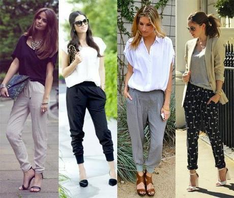 Bloggers pantalones fluidos, baggy