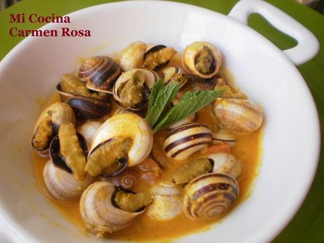 CARACOLES A LA MALAGUEÑA EN SALSA DE ALMENDRAS PICANTE