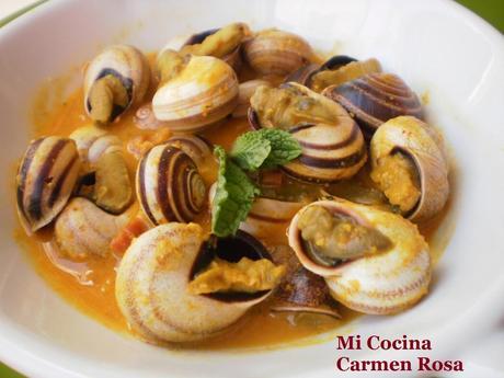 CARACOLES A LA MALAGUEÑA EN SALSA DE ALMENDRAS PICANTE