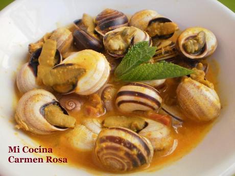 CARACOLES A LA MALAGUEÑA EN SALSA DE ALMENDRAS PICANTE