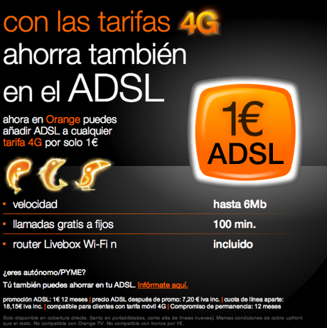 Orange ADSL 1 euro 