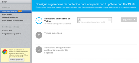 Nueva función de Hootsuite: sugerir contenido para publicar en Redes Sociales