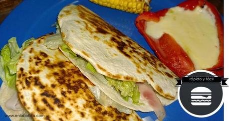 Piadinas y parrilla de vegetales