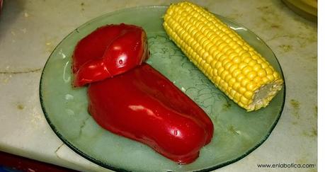 Piadinas y parrilla de vegetales