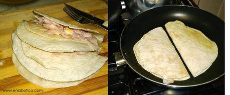 Piadinas y parrilla de vegetales
