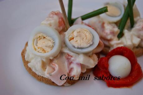 ENSALADILLA  DE LANGOSTINOS Y CANGREJO (Especial Tapas)
